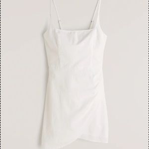 Abercrombie scoopneck wrap linen mini dress